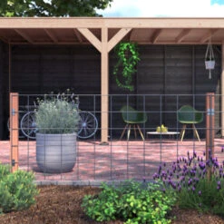 Gaas Startpakket Tuinhek Hardhout 75x180cm liggend -Tuin En Buiten 123 1162