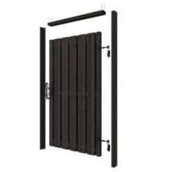 Poortpakket Antraciet Op Metalen Frame 18 Poortpakket Antraciet Op Metalen Frame -Tuin En Buiten 123 1221