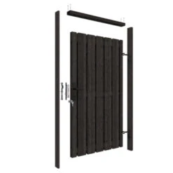 Poortpakket Antraciet Op Metalen Frame 19 Poortpakket Antraciet Op Metalen Frame -Tuin En Buiten 123 1222