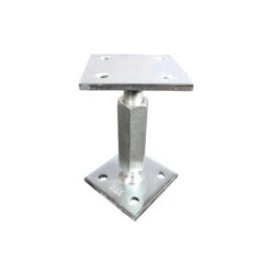 Verstelbare Paalhouder Klein Verzinkt 70x70 Mm X 70x70 Mm 110-180 Mm