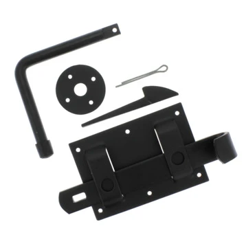 HANDSON Boerenklinkstel Poortslot Zwart 1 HANDSON Boerenklinkstel Poortslot Zwart