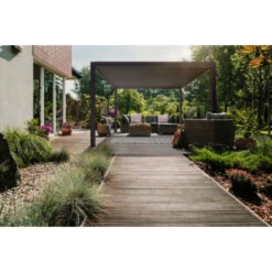 Pergola Deluxe Zwart 3,6x3,6m -Tuin En Buiten 123 158