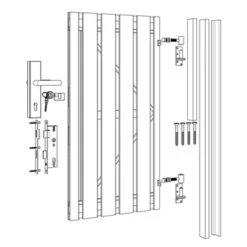 Poortpakket Grenen Hout Op Metalen Frame -Tuin En Buiten 123 1957