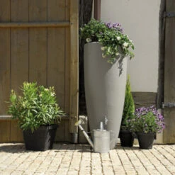 Garantia Regenton Met Plantenbak Grijs 300 Liter -Tuin En Buiten 123 217