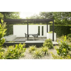 Pergola Deluxe Zwart 3,6x7,2m -Tuin En Buiten 123 339