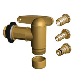 Garantia Messingkleurig Kunststof Kraantje Voor Regentonnen -Tuin En Buiten 123 345