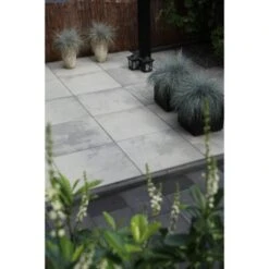 Terrastegel Beton Broadway Grijs/Zwart 60x60x4,7 Cm -Tuin En Buiten 123 4343