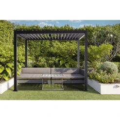 Pergola Basic Zwart 3x3m -Tuin En Buiten 123 448