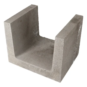 U-element Beton Grijs 40x40x50 Cm 2 U-element Beton Grijs 40x40x50 Cm - Afbeelding 2