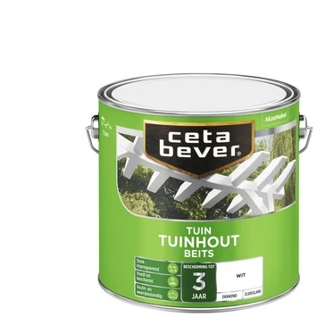 CetaBever Tuinhoutbeits Dekkend Wit Zijdeglans 2,5 L 1 CetaBever Tuinhoutbeits Dekkend Wit Zijdeglans 2,5 L