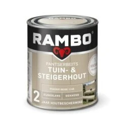 Rambo Vintage Pantserbeits Tuin- En Steigerhout Dekkend Poeder Beige Zijdeglans 750 Ml -Tuin En Buiten 123 5264