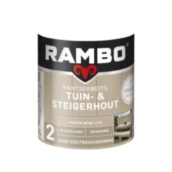 Rambo Vintage Pantserbeits Tuin- En Steigerhout Dekkend Poeder Beige Zijdeglans 750 Ml -Tuin En Buiten 123 5265