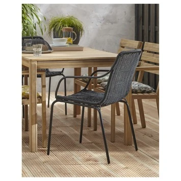 Tuinstoel Denver Zwart 2 Tuinstoel Denver Zwart - Afbeelding 2