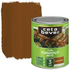 CetaBever Tuinhoutbeits Transparant Donker Eiken Zijdeglans 750 Ml
