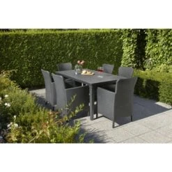 ALLIBERT Tuinstoel Miami Antraciet -Tuin En Buiten 123 5373