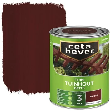 CetaBever Tuinhoutbeits Transparant Mahonie Zijdeglans 750 Ml 2 CetaBever Tuinhoutbeits Transparant Mahonie Zijdeglans 750 Ml - Afbeelding 2