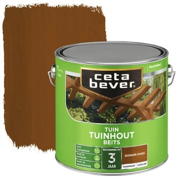 CetaBever Tuinhoutbeits Transparant Donker Eiken Zijdeglans 2,5 L 1 CetaBever Tuinhoutbeits Transparant Donker Eiken Zijdeglans 2,5 L