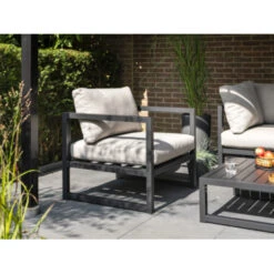 Loungestoel Chelva Antraciet -Tuin En Buiten 123 5437