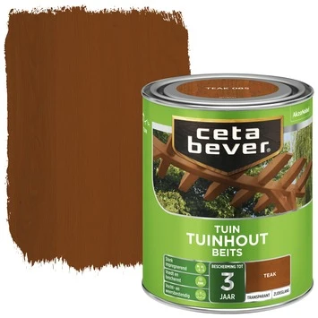 CetaBever Tuinhoutbeits Transparant Teak Zijdeglans 750 Ml 2 CetaBever Tuinhoutbeits Transparant Teak Zijdeglans 750 Ml - Afbeelding 2