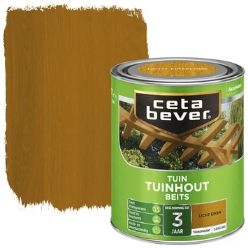 CetaBever Tuinhoutbeits Transparant Licht Eik Zijdeglans 750 Ml 2 CetaBever Tuinhoutbeits Transparant Licht Eik Zijdeglans 750 Ml - Afbeelding 2