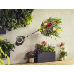 Gardena Wandslangenbox Roll Up 15 Grijs/wit Meter Incl. Tuinspuit -Tuin En Buiten 123 6339