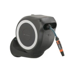 Gardena Wandslangenbox Roll Up 15 Grijs/wit Meter Incl. Tuinspuit -Tuin En Buiten 123 6340
