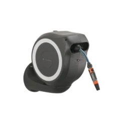 Gardena Wandslangenbox Roll Up 15 Grijs/wit Meter Incl. Tuinspuit -Tuin En Buiten 123 6341