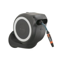 Gardena Wandslangenbox Roll Up 15 Grijs/wit Meter Incl. Tuinspuit -Tuin En Buiten 123 6342