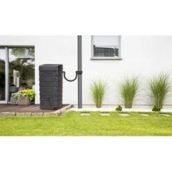 Muurtank Regenton 276 Liter Zwart -Tuin En Buiten 123 693