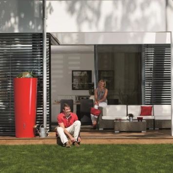 Garantia Regenton Met Plantenbak Rood 350 Liter 2 Garantia Regenton Met Plantenbak Rood 350 Liter - Afbeelding 2