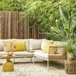 Bamboe Schutting Zwart Ca. 180x180 Cm -Tuin En Buiten 123 960